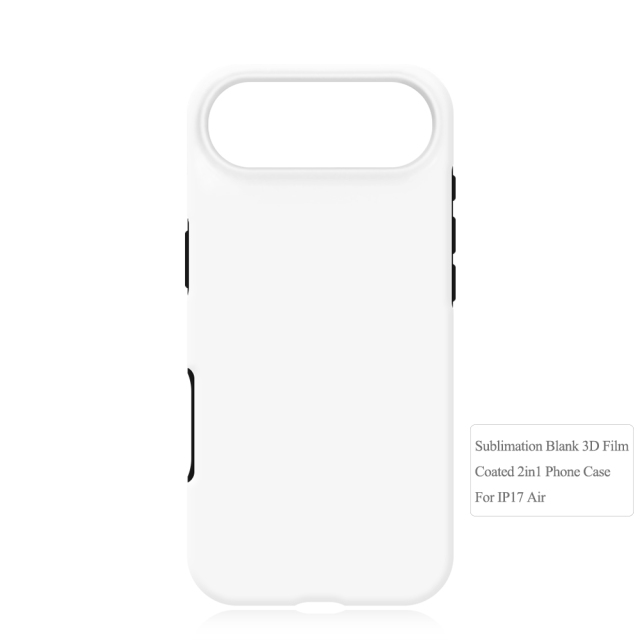 New Arrival Sublimation 3D 2in1 Film Case Cover Blank Customized DIY Cell Phone Case for iPhone 17 Series