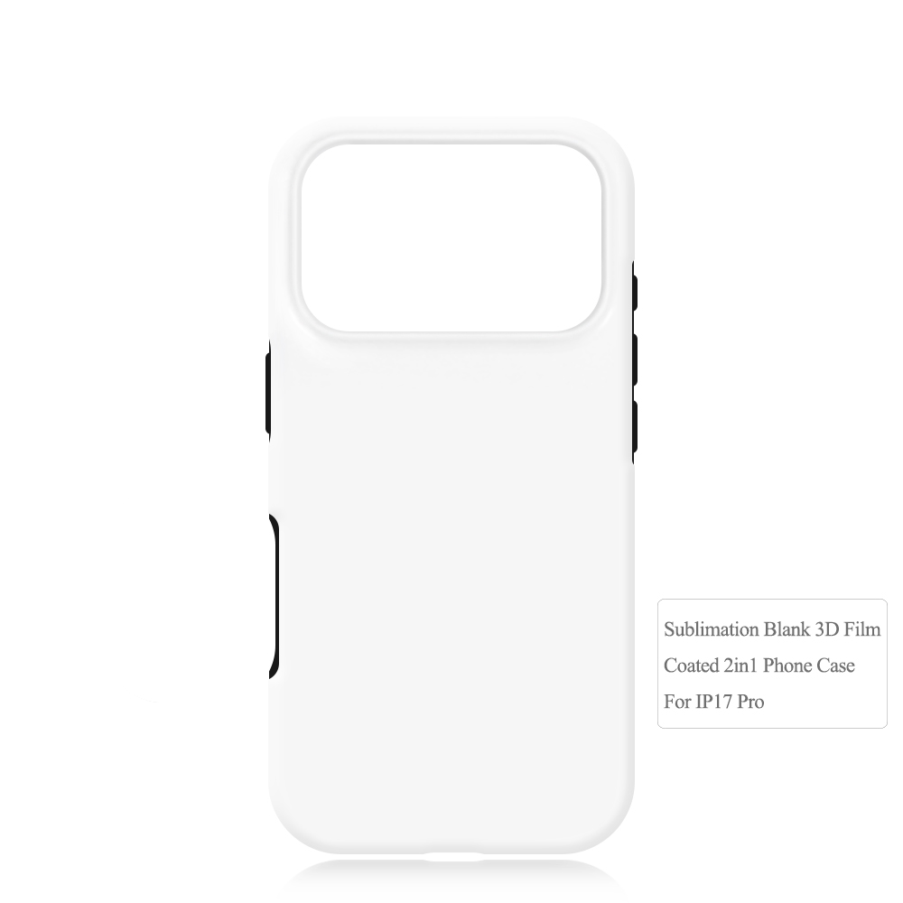 New Arrival Sublimation 3D 2in1 Film Coated Phone Case Cover Blank Customized DIY Cell Phone Case for iPhone 17 Series