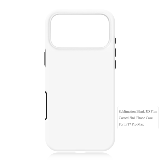 New Arrival Sublimation 3D 2in1 Film Case Cover Blank Customized DIY Cell Phone Case for iPhone 17 Series