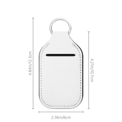 Sublimation Blank Neoprene Hand Sanitizer Bottle Holder Keychain, Custom Print Travel Accessory