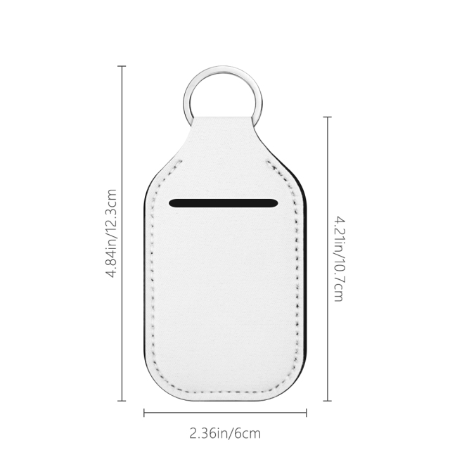 Sublimation Blank Neoprene Hand Sanitizer Bottle Holder Keychain, Custom Print Travel Accessory