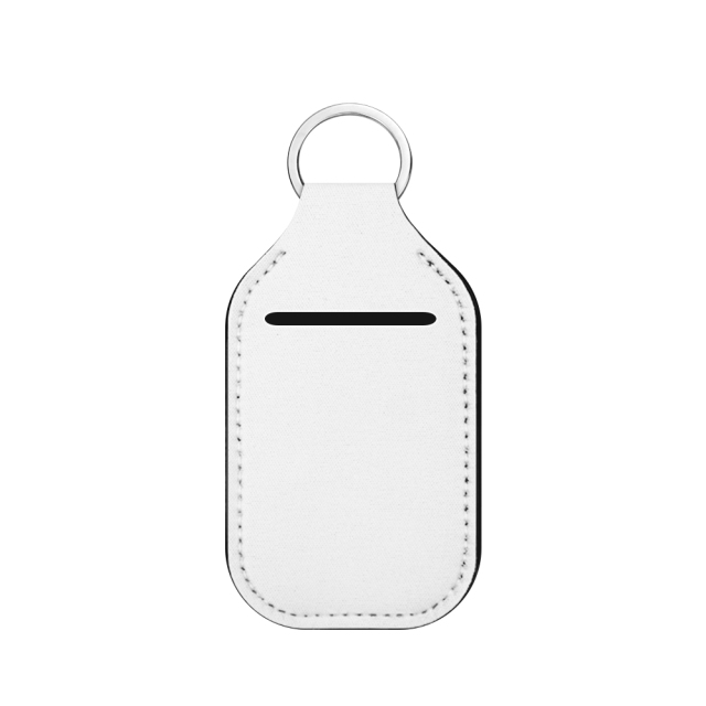 Sublimation Blank Neoprene Hand Sanitizer Bottle Holder Keychain, Custom Print Travel Accessory