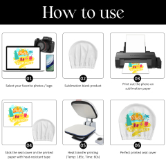 Sublimation Blank All-Season Car Seat Cushion & Pillow Cover Universal Seat Protector Customizable Advertising Cover