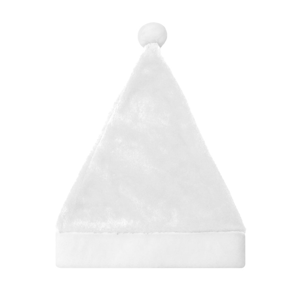 Sublimation Blank 300g Flannel Christmas Hat, White, 2 Sizes (Adult/Kid), Festive Holiday Headwear