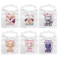 Sublimation Blank Polyester Pet Bib Printable Dog Bandana with Elastic Neck Strap, Toweling Back & Storage Pocket | Reusable Pet Scarf for Puppies & Small Animals