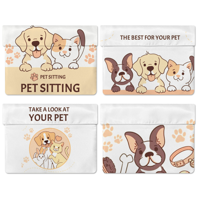 Sublimation Blank Polyester Storage Bag Printable Book Pouch, Notebook Organizer Tote | Customizable Fabric Carryall for Books & Stationery