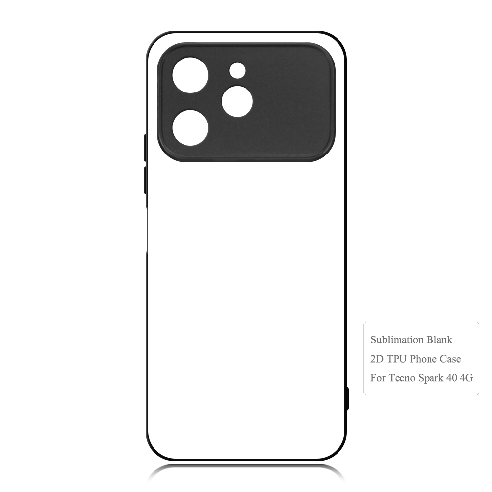 Smooth Sides!!! For Tecno Spark 40 Series Sublimation 2D TPU Silicone Phone Case Cover With Aluminum Insert for Tecno Spark 40 4G, Spark 40C, Spark 40 Pro, Spark 40 Pro Plus