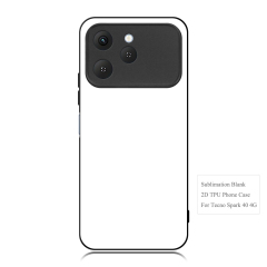 Smooth Sides!!! For Tecno Spark 40 Series Sublimation 2D TPU Silicone Phone Case Cover With Aluminum Insert