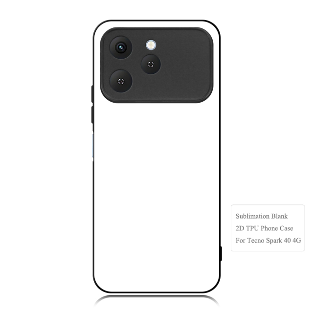 Smooth Sides!!! For Tecno Spark 40 Series Sublimation 2D TPU Silicone Phone Case Cover With Aluminum Insert