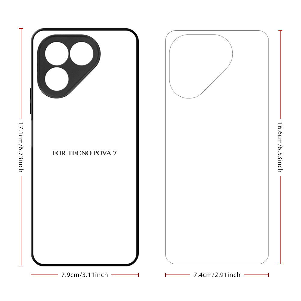 Smooth Sides!!! For Tecno Spark 40 Series Sublimation 2D TPU Silicone Phone Case Cover With Aluminum Insert for Tecno Spark 40 4G, Spark 40C, Spark 40 Pro, Spark 40 Pro Plus
