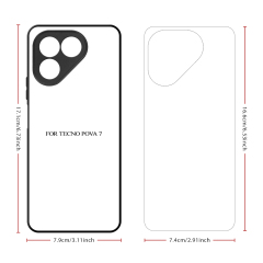 Smooth Sides!!! For Tecno Spark 40 Series Sublimation 2D TPU Silicone Phone Case Cover With Aluminum Insert