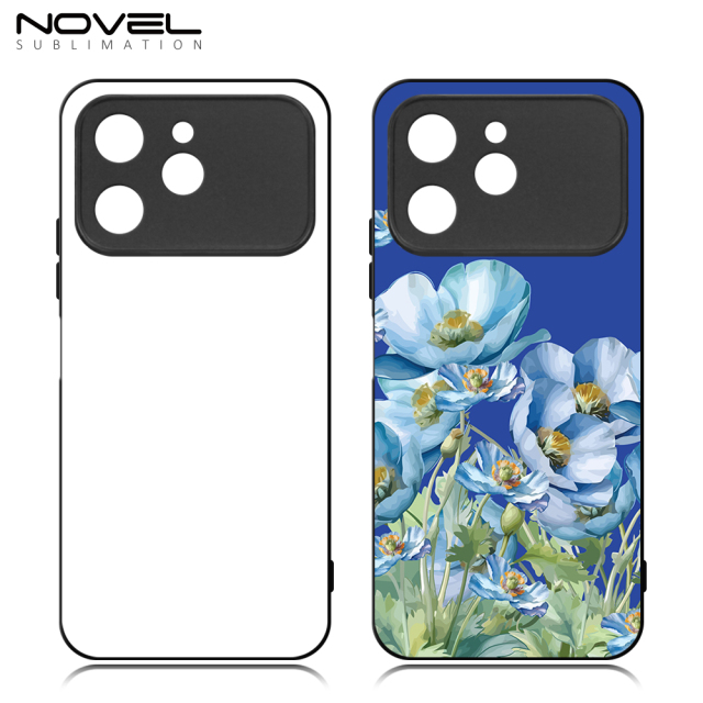 Smooth Sides!!! For Tecno Spark 40 Series Sublimation 2D TPU Silicone Phone Case Cover With Aluminum Insert