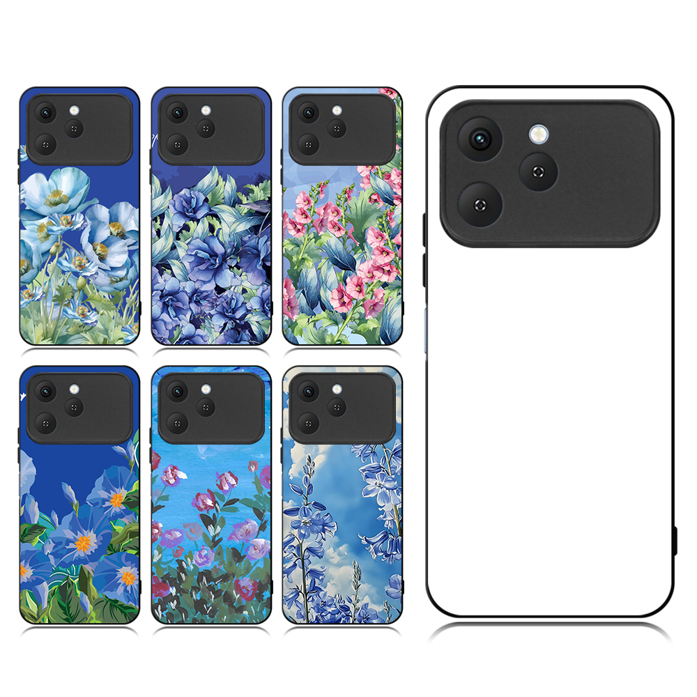 Smooth Sides!!! For Tecno Spark 40 Series Sublimation 2D TPU Silicone Phone Case Cover With Aluminum Insert for Tecno Spark 40 4G, Spark 40C, Spark 40 Pro, Spark 40 Pro Plus