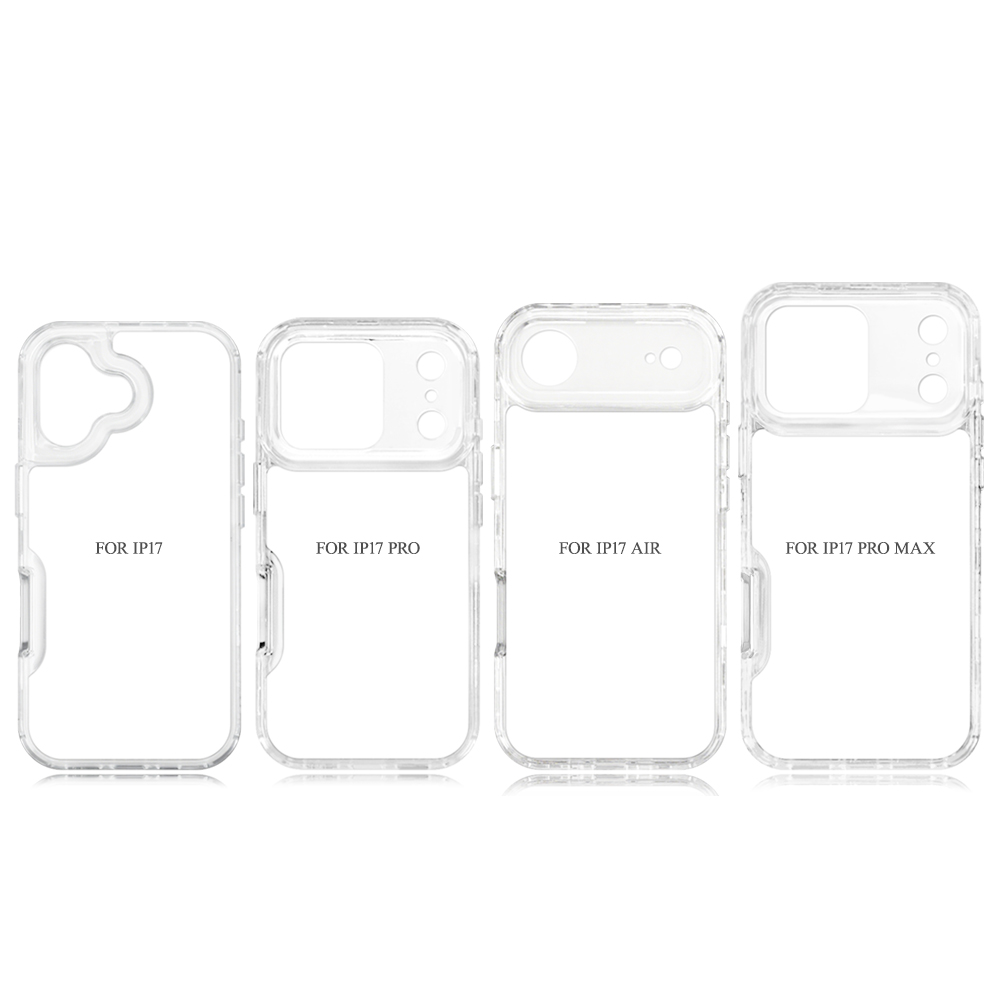 New arrival Sublimation 2D 3in1 Transparent Phone Case For iPhone 17 Series, iPhone 16,15,14,13,12 Series
