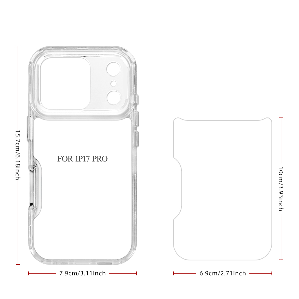 New arrival Sublimation 2D 3in1 Transparent Phone Case For iPhone 17 Series, iPhone 16,15,14,13,12 Series