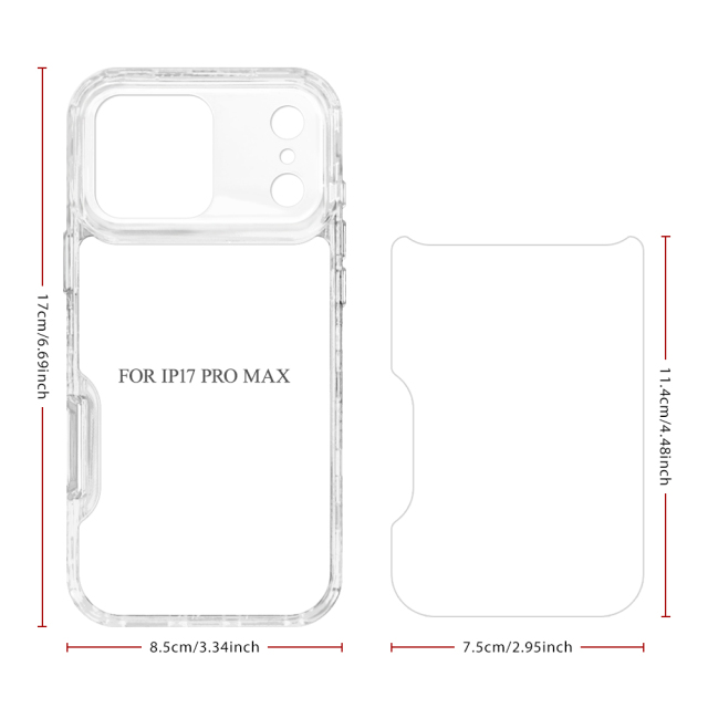 New arrival Sublimation 2D 3in1 Transparent Phone Case For iPhone 17 Series, iPhone 16,15,14,13,12 Series
