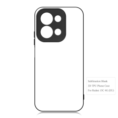 For Redmi 15C 4G EU, 13X, 14C 4G,Redmi 13C 5G,13C 4G DIY Logo Sublimation Blank 2D TPU Phone Case With Aluminum Insert