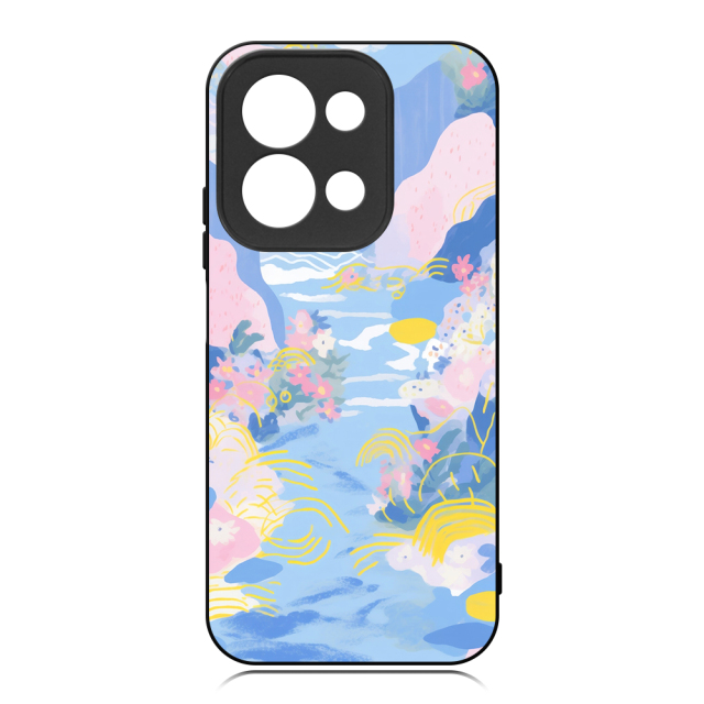 For Redmi 15C 4G EU, 13X, 14C 4G,Redmi 13C 5G,13C 4G DIY Logo Sublimation Blank 2D TPU Phone Case With Aluminum Insert