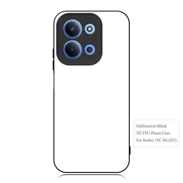 For Redmi 15C 4G EU, 13X, 14C 4G,Redmi 13C 5G,13C 4G DIY Logo Sublimation Blank 2D TPU Phone Case With Aluminum Insert