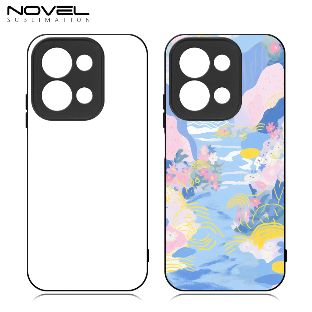 For Redmi 15C 4G EU, 13X, 14C 4G,Redmi 13C 5G,13C 4G DIY Logo Sublimation Blank 2D TPU Phone Case With Aluminum Insert