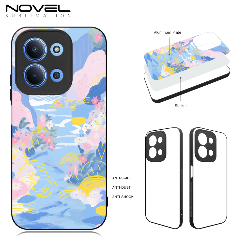 For Redmi 15C 4G EU, 13X, 14C 4G,Redmi 13C 5G,13C 4G DIY Logo Sublimation Blank 2D TPU Phone Case With Aluminum Insert