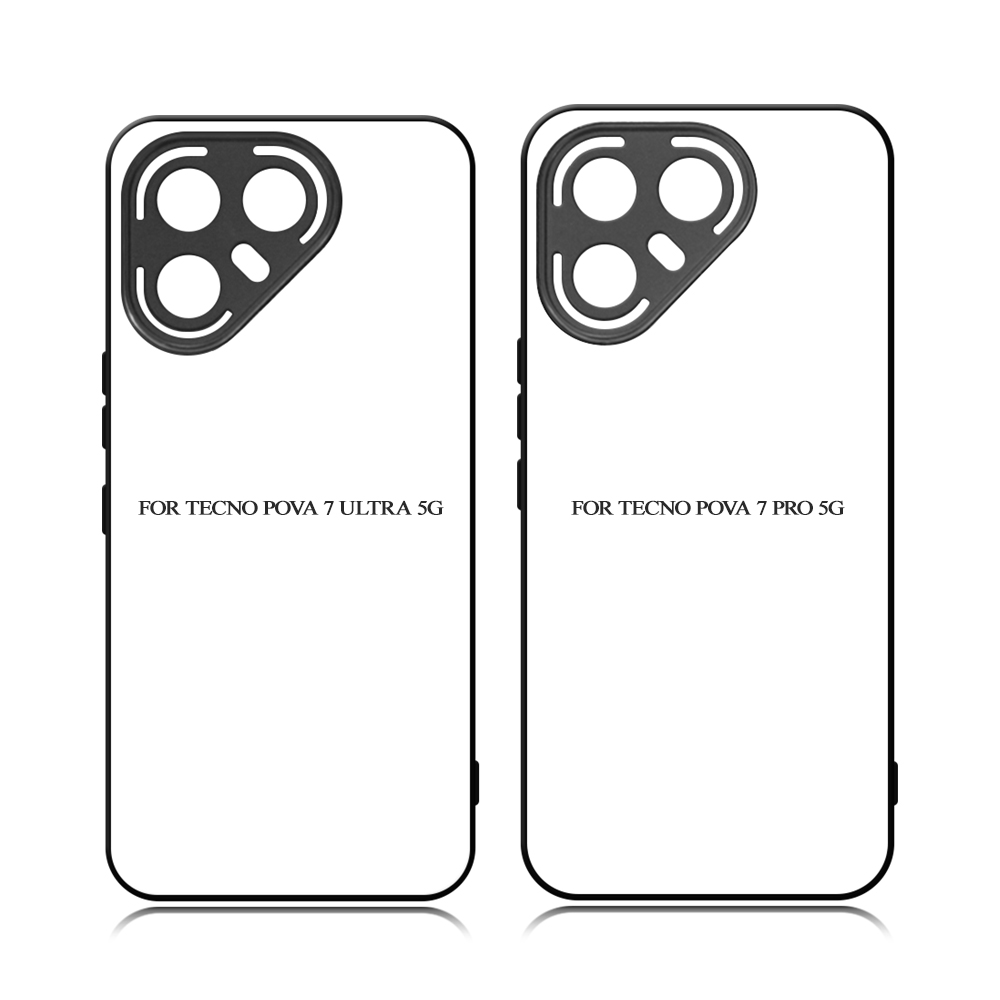 Smooth Sides!!! For Tecno Pova 7 Pro,Tecno Pova 7 Ultra 2D TPU Phone Case With Aluminum Insert For Sublimation Printing