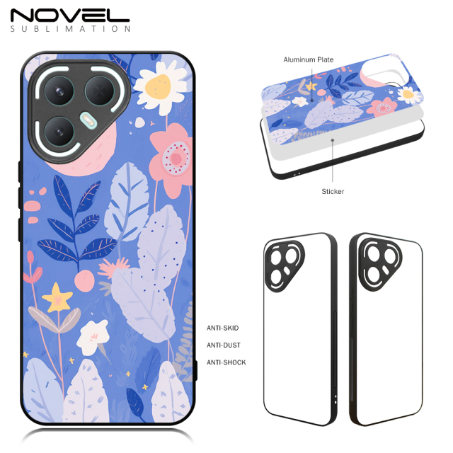 Smooth Sides!!! For Tecno Pova 7 Pro,Tecno Pova 7 Ultra 2D TPU Phone Case With Aluminum Insert For Sublimation Printing
