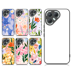 Smooth Sides!!! For Tecno Pova 7 Pro,Tecno Pova 7 Ultra 2D TPU Phone Case With Aluminum Insert For Sublimation Printing