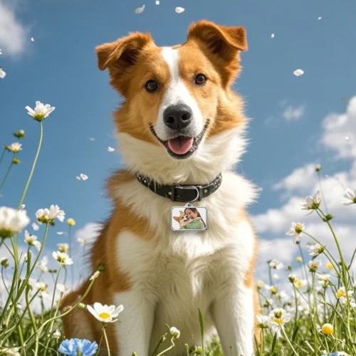 DIY Sublimation Blank Double-sided Pet Decoration Heat Press Dog Tag Metal Pendant Keychain Neck Hanging Small Gift