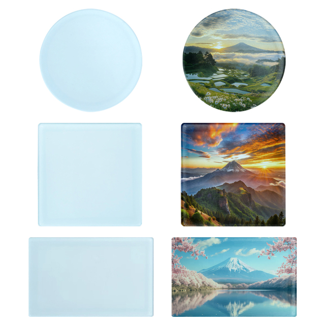 Blank Sublimation Glass Fridge Magnets - Rectangular (84x54x3mm), Round (60x3mm) & Square (60x60x3mm) | Heat-Transfer Printable Refrigerator Stickers, Customizable Glass Magnet Decor