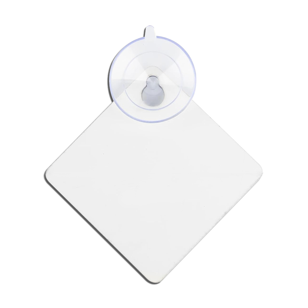 DIY MDF Blank Car Window Sign - Customizable Sublimation MDF Car Interior Reminder Sign - Includes Suction Cup for Easy Mounting