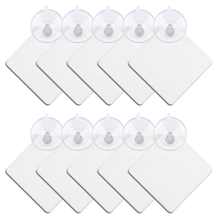 DIY MDF Blank Car Window Sign - Customizable Sublimation MDF Car Interior Reminder Sign - Includes Suction Cup for Easy Mounting