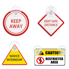 DIY MDF Blank Car Window Sign - Customizable Sublimation MDF Car Interior Reminder Sign - Includes Suction Cup for Easy Mounting