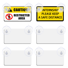 DIY MDF Blank Car Window Sign - Customizable Sublimation MDF Car Interior Reminder Sign - Includes Suction Cup for Easy Mounting