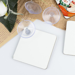 DIY MDF Blank Car Window Sign - Customizable Sublimation MDF Car Interior Reminder Sign - Includes Suction Cup for Easy Mounting