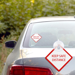 DIY MDF Blank Car Window Sign - Customizable Sublimation MDF Car Interior Reminder Sign - Includes Suction Cup for Easy Mounting