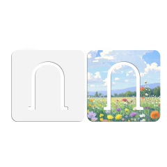 Blank Sublimation Double-Sided Shaped PET Bookmark - Heat Transfer Printable Irregular PET Book Marker, Customizable Double-Sided PET Page Holder Sublimation Stationery