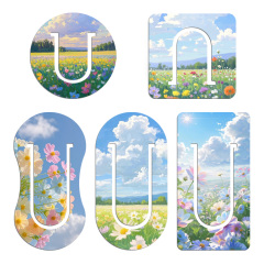 Blank Sublimation Double-Sided Shaped PET Bookmark - Heat Transfer Printable Irregular PET Book Marker, Customizable Double-Sided PET Page Holder Sublimation Stationery