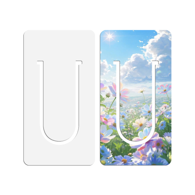 Blank Sublimation Double-Sided Shaped PET Bookmark - Heat Transfer Printable Irregular PET Book Marker, Customizable Double-Sided PET Page Holder Sublimation Stationery