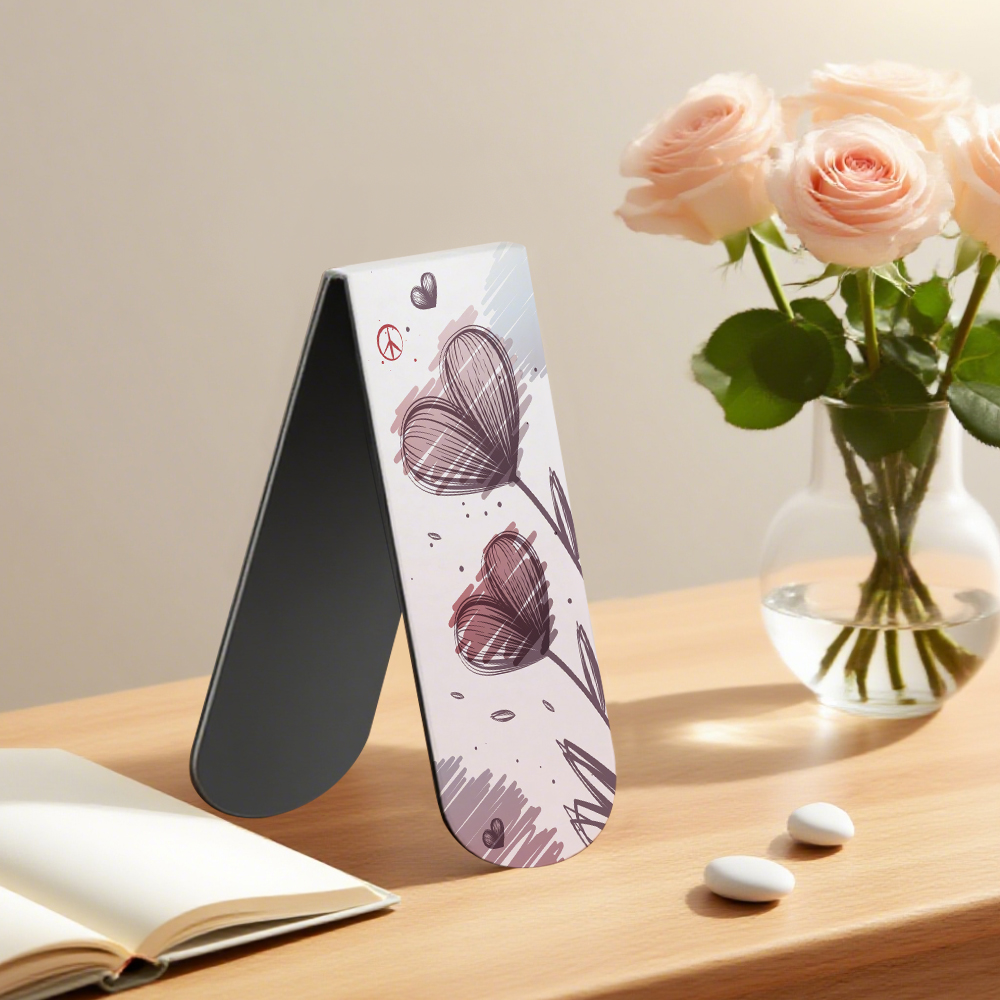 Blank Sublimation Foldable Soft Magnetic Bookmark - Heat Transfer Printable Magnetic Book Marker, Foldable Soft Magnet Bookmark for Books | Customizable Magnetic Page Holder