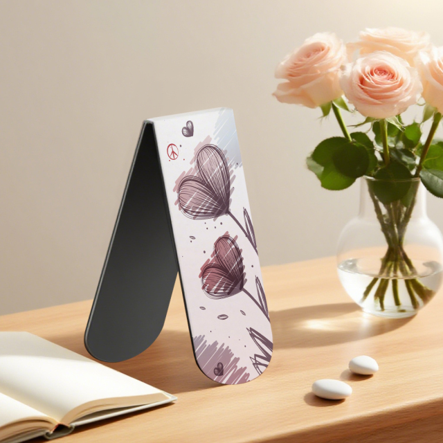 Blank Sublimation Foldable Soft Magnetic Bookmark - Heat Transfer Printable Magnetic Book Marker, Foldable Soft Magnet Bookmark for Books | Customizable Magnetic Page Holder