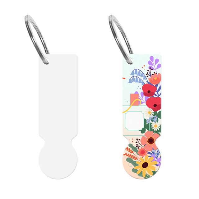 Blank Heat Transfer Stainless Steel Coin Keychain - Sublimation Printable Metal Token Key Ring, Customizable Stainless Steel Key Fob
