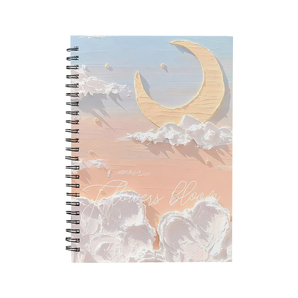 Sublimation Blank Heat Transfer Spiral Notebook - Hardboard Cover Journal, Customizable Spiral-Bound Notebook | Heat-Transfer Printable Hard Cover Spiral Notebook for Daily Use Sublimation Stationery