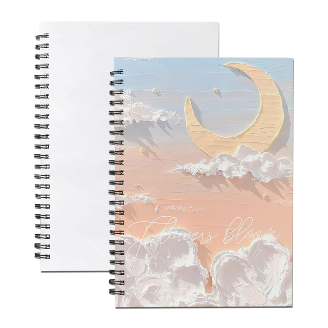 Sublimation Blank Heat Transfer Spiral Notebook - Hardboard Cover Journal, Customizable Spiral-Bound Notebook | Heat-Transfer Printable Hard Cover Spiral Notebook for Daily Use Sublimation Stationery