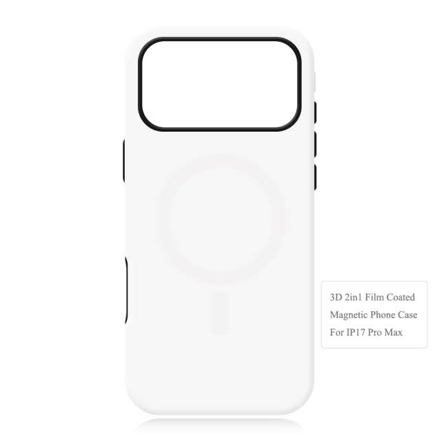 New arrival Sublimation 3D 2in1 Coated Magsafe Phone Case For iPhone 17,16,15,14,13 Series Support Wireless Charging