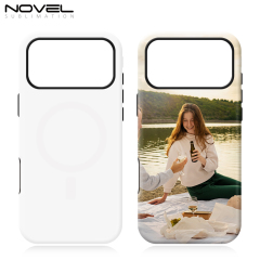 New arrival Sublimation 3D 2in1 Coated Magsafe Phone Case For iPhone 17,16,15,14,13 Series Support Wireless Charging