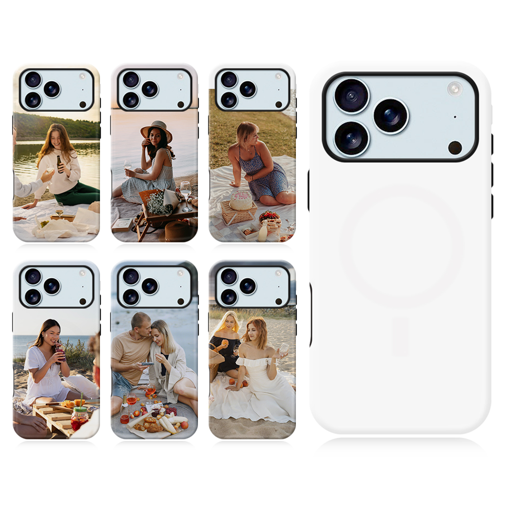 New arrival Sublimation 3D 2in1 Magsafe Film Phone Case For iPhone 17,16,15,14,13 Series Support Wireless Charging