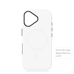 New arrival Sublimation 3D 2in1 Coated Magsafe Phone Case For iPhone 17,16,15,14,13 Series Support Wireless Charging