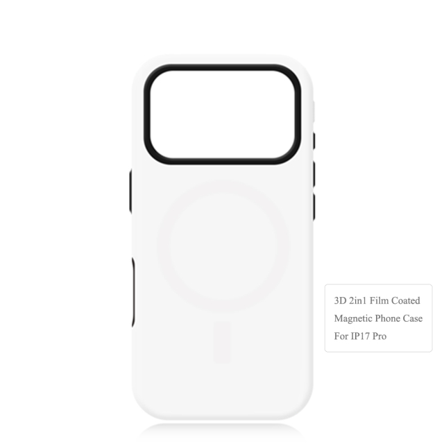 New arrival Sublimation 3D 2in1 Coated Magsafe Phone Case For iPhone 17,16,15,14,13 Series Support Wireless Charging