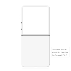 New Arrival 3D 2in1 Film Coated Phone Case Sublimation Foldable Phone Cover Customized DIY Cell Phone Case for Samsung Z Flip 7, Sumsung Flip Series